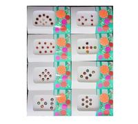 KULIA® Multi Bindi Tatuaggi sulla fronte Adesivi Donne Tikka 20 Pacchetti Puntini rotondi Bindi Accessori da sposa Uso quotidiano Designer Bindi Pietra di cristallo Bindi Bollywood Party Bindi