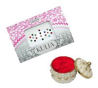 KULIA® Set Bindi Indiani Tatuaggi Adesivi Tikka per la fronte 6 pacchetti Bindi rotondi Accessori sposa Adesivi Bindi per uso quotidiano Bindi per feste Bollywood Gioielli moda Gioielli per il viso