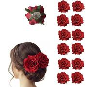 KULIA Set di 12 fermagli per chignon con fiori per spose accessori per capelli da donna fermagli per chignon con presa forte accessori per capelli da donna per capelli lisci regali di San Valentino
