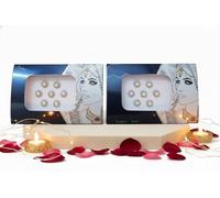 KULIA Set di 2 pacchetti di adesivi per tatuaggi Bindi in cristallo, accessori moda donna, bindi in pietra, puntini rotondi, regalo per matrimonio Tikka