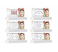 KULIA® Set Multi-Bindi con Pietre e Cristalli Adesivi Indiani e Gioielli per il Viso in Stile Bollywood Tatuaggi Temporanei e Decorazioni per Matrimoni Accessori Moda e Tikka per la Fronte