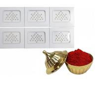 KULIA Stone Bindi con adesivo per tatuaggio Sindoor Box Bindi temporanei in cristallo per la fronte accessori da sposa gioielli per il viso 6 confezioni Tikka Nail Art regali di Natale per donna