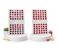 KULIA Velvet Multi Bindi Adesivi Tatuaggi Viso Bellezza Puntini Rotondi Abbigliamento Festa Gioielli di Moda Donna Nail Art Gemme Viso Copricapo Decorativo Tikka Sposa Moda Donna Accessori Regali Lei