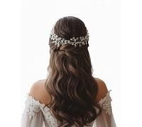 KULIA Viti per capelli da sposa accessorio per capelli con perle vite di cristallo accessori moda per donna accessori da sposa gioielli di moda copricapo in filo d'argento regali per lei gioielleria