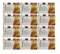 KULIA White Stone Indian Bindi, confezione da 12 pacchetti di brillanti Bindi, adesivi per tatuaggi sulla fronte, rotondi a pois, per nail art, gioielli per il viso da donna, accessori da sposa
