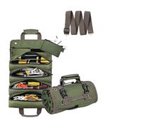 Kulken Hardware Tool Roll Storage Bag, Premium Roll up Tool Bag, Portable Foldable Tool Storage Bag, Roll up Tool Bag Organizer, For Mechanic, Plumber And Carpenter (Green)