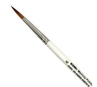 Kum 511.40.11 - Memory Point Brushes, MemTip Pin RS #6, Punta Rotonda, 1 Pezzo, Setole Sintetiche, Bianco