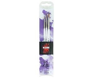 Kum 5119416 - Set di spazzole Memory Point, larghezza 1, 3 e 6, set di tre pennelli, colore: Bianco
