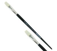KUM 5122211 - Pennello per acrilico e olio Black Line, piatto, misura 14, per artisti, pennelli per artisti, forniture per artisti
