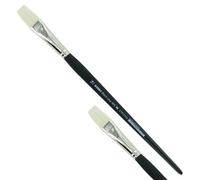KUM 5122311 - Pennello per acrilico e olio Black Line, piatto, misura 16, per artisti, pennelli per artisti, forniture per artisti