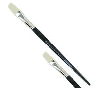 KUM 5122411 - Pennello per acrilico e olio Black Line, piatto, dimensione 18, per artisti, pennelli per artisti, forniture per artisti