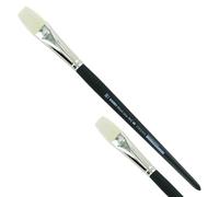 KUM 5122511 - Pennello per acrilico e olio Black Line, piatto, misura 20, per artisti, pennelli per artisti, forniture per artisti