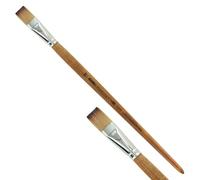 KUM 5126211 - Pennello per acrilico e olio Wood Line, piatto, dimensione 20, per artisti, pennelli per artisti, forniture per artisti