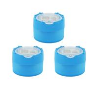 KUM AZ102.87.16-B - Temperino con contenitore Click-Snap M2, blu, confezione da 3, temperino a doppio contenitore