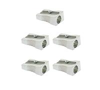 KUM AZ1040116-M - Affilatoio piccolo 400 1K, 5 pezzi, in magnesio, a forma di cuneo con scanalature sui lati, argento, fino a Ø 8 mm