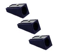 KUM AZ105.01.16-B - Temperino per matite fino a 17 mm, blu, temperino speciale 100-70, confezione da 3, temperino per matite spesse