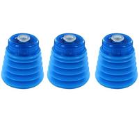 KUM AZ347.01.16-B - Temperamatite con contenitore Softie 221 M1, 3 temperamatite blu, flessibili e resistenti alla rottura, temperamatite con contenitore