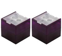 KUM AZ3810116-L - Temperino con contenitore Cube M2, 2 temperini viola, temperino con doppio contenitore