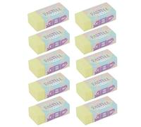 KUM AZ5091016-GE - Gomma, giallo pastello, 10 pezzi, gomma senza PVC