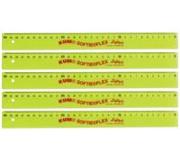 KUM AZ902.02.16-G - Righello da 30 cm, per mancini, verde, flessibile, 5 unità, materiale scolastico