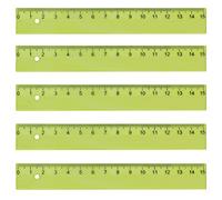 KUM GMBH & CO. AZ3032216-G - Righello 15 cm, L1 Pop TP, 5 pezzi, verde, in plastica robusta