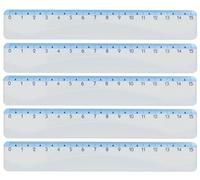 KUM - Righello Style 15 cm, blu, confezione da 5 | Materiale didattico per misurare, disegnare e lavorare con precisione durante le lezioni