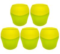 KUM - Temperamatite con contenitore Pencil Pal K1, verde, confezione da 5 | Temperamatite a contenitore per matite a grafite e matite colorate, ideale per la scuola, l’ufficio e la casa