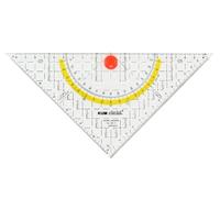 KUM - Triangolo geometrico e compasso da 16 cm, trasparente