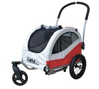 KUMA - Carrello Porta Cani per Bicicletta - Rosso