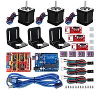kuman Kit Controller CNC 3 Assi per Stampante 3D - Shield GRBL, Scheda R3, 3 Motori Nema 17, 4 Driver DRV8825 con Dissipatori e Cavo USB - Compatibile con Arduino