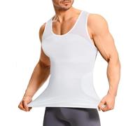 KUMAYES Compressione Uomo Shapewear Canotta Contenitiva Snellente Intimo Modellante Dimagrante Fascia Pancia Sportivo Elasticizzato Fitness Canottiera Dimagrante Pancia (Bianco, 3XL)