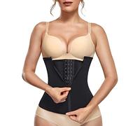 KUMAYES Corsetto Stringivita Modellante Dimagrante Donna Intimo Modellante Contenitivo Fascia Post Parto Waist Trainer Shapewear (Nero, XS)