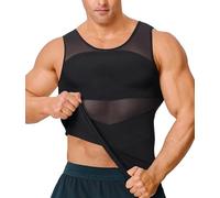 KUMAYES Maglietta Compressione Uomo Canotta Contenitiva Snellente Intimo Modellante Dimagrante Guaina Contenitiva (Nero, 3XL)