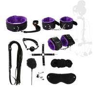 kumeier-CA Cintura in Peluche Regolabile in Pelle Nuova Cintura per cavigliera per Esercizi Yoga B`D`S`M Set di 10.