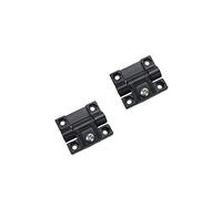 KUMGROT 2 cerniere di controllo della posizione da 43 mm x 36 mm in plastica regolabili con 4 fori svasati per armadi, porte e finestre (nero)