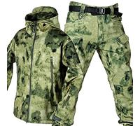 KUMIAO Tuta mimetica militare impermeabile - Set giacca e pantaloni tattici da uomo, in softshell militare, per combattimento militare