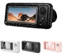 kumosaka Aqua Play Phone Holder with Speaker, Aqua Play Phone Shower, 360° Rotation Can be Installed on Any Surface, Waterproof & Fog-Proof(Noir)