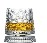 kumosaka Bicchiere Da Whisky Girevole A 360 Gradi, Bicchiere Da Vino In Cristallo Girevole Con Funzione Antistress, For Bar, Feste E Casa, Regalo Di Whisky for Uomo, Natale(3)