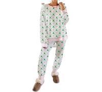 kumosaka Christmas Trees And Bows Pajama Set, Women Casual Cute Christmas Pajamas Party Loungewear, Gift for Girls(Green,L)