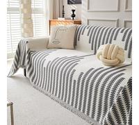 kumosaka Copridivano In Ciniglia Boho Elegance, Reversibile Bifacciale, Morbido E Lavabile For Divano Componibile, A Due Posti(Gray A,71 * 118in)