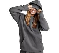 kumosaka Hoodie with Eye Mask Built in, Airplane Mode Travel Hoodie with Hidden Pockets, Wearable Blanket Hoodie for Men Women(Gris,M)