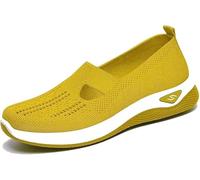kumosaka Inspire Uplift Shoes for Women, Orthopedic Sneakers with Arch Support, Womens Air Cushion Slip-On Walking Shoes(Yellow,37 EU)