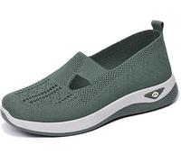 kumosaka Inspire Uplift Shoes for Women, Orthopedic Sneakers with Arch Support, Womens Air Cushion Slip-On Walking Shoes(Green,38 EU)