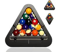 kumosaka Precision-Engineered Professional Billiard Rack System That Eliminates Gaps, Heavy Duty Solid Wood Billiard 8-Ball/9-Ball PRO Triangle/Diamond Pool Ball Racks(8-Ball)