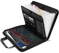 kumosaka Rushclick File Folder, Fireproof & Waterproof File - Rushclick, 13 Pocket Large Capacity A4 Fireproof Files Folders with Handle Colored Tabs, Letter A4 Size(1pcs)