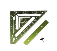 kumosaka Smarts Squares Tool, 8.5-in Adjustable Woodworking Rafter Square with Level, Innovative Rafter Square Tool, Scribe Notch, and Pivot Point for Precise Marking and Layout(Green)