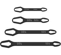 kumosaka Universal Torx Wrench Set, 3-22mm Self-tightening Wrench, Double-head Torx Spanner, Multi-function Wrench for Outdoor Riding Home Car Repair Tools(Noir)