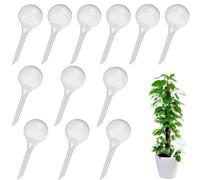 KUMSODE 12 Pezzi Globi per Irrigazione di Piante, Set Irrigazione a Goccia per Vasi,Irrigazione Automatica Vasi,Trasparente Innaffiatura Sfera per Piante in Vaso Piante da Giardino Interni ed Esterni