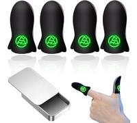 KUMSODE 4 Piezas Copri Pollice Gaming para el Juego móvil PUBG Finger Sleeve - Finger Sleeve Gaming PUBG Mobile Gaming Finger Sleeve - Guantes Gaming