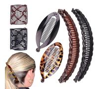 KUMSODE 6 PCS Fermagli per capelli a banana, Banana Clip pettine per Capelli, in resina, per capelli e banane, per coda di cavallo, accessori per lo styling dei capelli a incastro per donne e ragazze